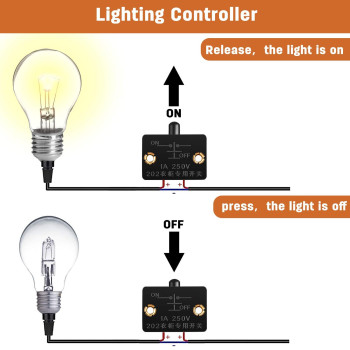 Cabinet Lamp Switch Automatic Door Switch Touch Switch For Wardrobe Applicable To 12V 24V 110V 8 Pieces Black