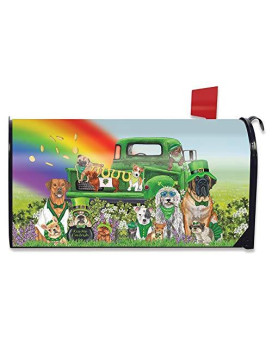 Briarwood Lane Lucky Pups St Patricks Day Magnetic Mailbox Cover Dogs Standard