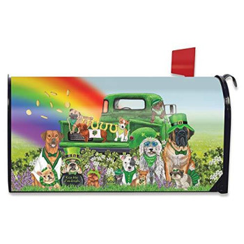 Briarwood Lane Lucky Pups St Patricks Day Magnetic Mailbox Cover Dogs Standard