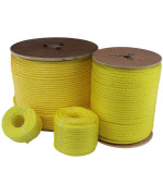 Ateret 38 Inch X 600 Feet Twisted 3Strand Yellow Polypropylene Rope I 2 430 Lbs Tensile Strength I Lightweight Heavyduty S