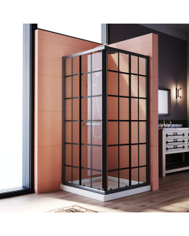 Elegant Framed Sliding Shower Enclosure 36 In D X 36 In W X 72 In H 2 Stationary Panels 14 Clear Glass Sliding Shower Do