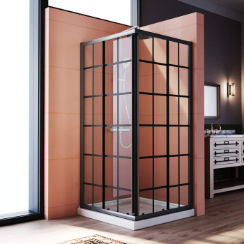 Elegant Framed Sliding Shower Enclosure 36 In D X 36 In W X 72 In H 2 Stationary Panels 14 Clear Glass Sliding Shower Do