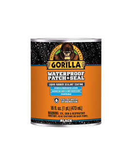 Gorilla Waterproof Patch Seal Liquid Black 16 Ounces Pack Of 1