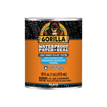 Gorilla Waterproof Patch Seal Liquid Black 16 Ounces Pack Of 1