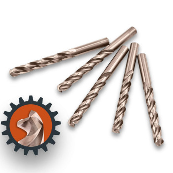 Lichamp 12 Hss Cobalt Drill Bits 5Pcs With Three Flute For Hard Metal Hardened Stainless Steel And Cast Iron