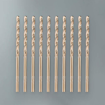 Lichamp 18 Hss Cobalt Drill Bits 10Pcs With Three Flute For Hard Metal Hardened Stainless Steel And Cast Iron