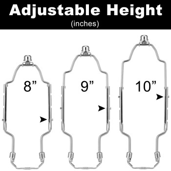 8 9 10 Inch Lamp Shade Holder Kit Adjustable For Table And Floor Lamps Heavy Duty Lamp Parts With 38 Standard Saddle Uno Fi