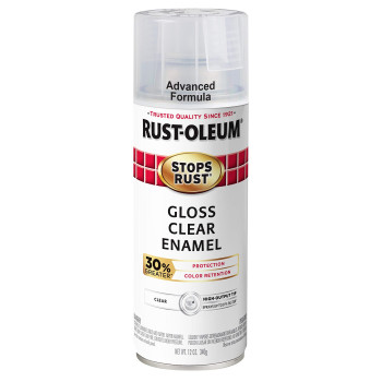 Rustoleum 353028 Stops Rust Advanced Spray Paint 12Ounce Gloss Clear