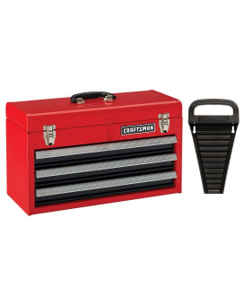 Craftsman Tool Chest 3Drawer Portable With Wrench Organizer Stainless Steel Capacity Holds Up To 25Lb In Each Drawer Cms