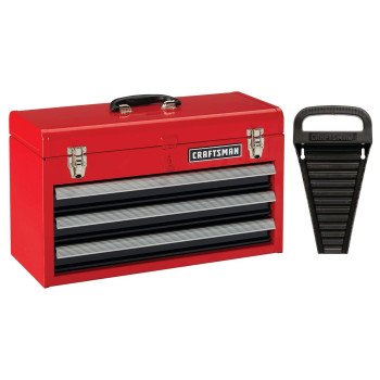 Craftsman Tool Chest 3Drawer Portable With Wrench Organizer Stainless Steel Capacity Holds Up To 25Lb In Each Drawer Cms