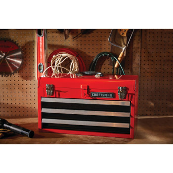 Craftsman Tool Chest 3Drawer Portable With Wrench Organizer Stainless Steel Capacity Holds Up To 25Lb In Each Drawer Cms