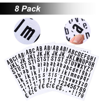 8 Sheets Selfadhesive Vinyl Letters Numbers Kit Mailbox Numbers Sticker For Mailbox Signs Window Door Cars Trucks Home