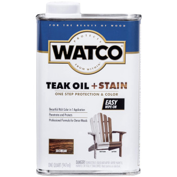 Watco 348747 Teak Oil Plus Stain Quart Jacobean 32 Fl Oz