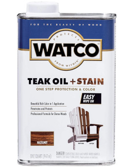 Watco 348746 Teak Oil Plus Stain Quart Hazelnut