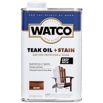 Watco 348746 Teak Oil Plus Stain Quart Hazelnut