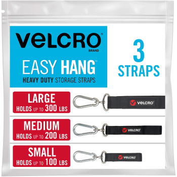 Velcro Brand Vel30689Usa Easy Hang Heavy Duty Straps Garage Storage And Organization Extension Cord Holder Pool Hoses Tools