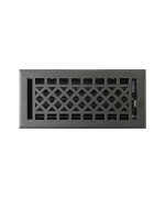 Empire Register Co Vent Cover 4X10 Inch Art Craft Design Textured Black Finish Heavy Duty Floor Vent Covers Metal Dampe