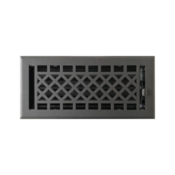 Empire Register Co Vent Cover 4X10 Inch Art Craft Design Textured Black Finish Heavy Duty Floor Vent Covers Metal Dampe