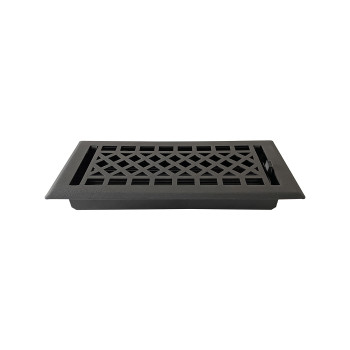 Empire Register Co Vent Cover 4X10 Inch Art Craft Design Textured Black Finish Heavy Duty Floor Vent Covers Metal Dampe