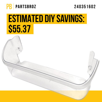 Partsbroz Door Bin 240351602 Compatible With Frigidaire Kenmore Refrigerator Replaces Ap2115975 Ps430028 240351606 Lghx2636T