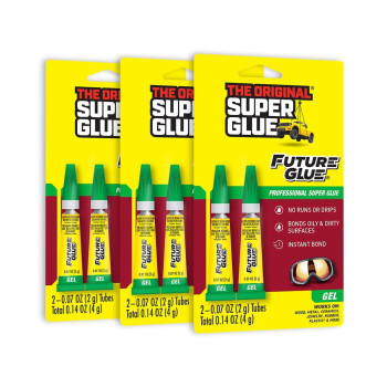 Super Glue Future Glue Gel Two 2 Gram Tubes Pack Of 3