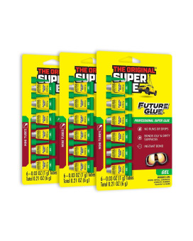 Super Glue Future Glue Gel 6 Mini Single Use Tubes Pack Of 3