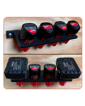 Generic Battery Holder For Milwaukee M12 12V Battery Holder Milwaukee Battery Storage For Milwaukee Wall Mount For Milwaukee 12V