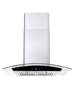 Range Hood 30 Inch Tieasy Wall Mount Kitchen Hood With Ductedductless Convertible Duct Stainless Steel Chimney And Baffle Fil