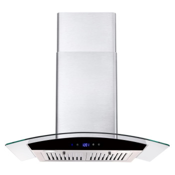 Range Hood 30 Inch Tieasy Wall Mount Kitchen Hood With Ductedductless Convertible Duct Stainless Steel Chimney And Baffle Fil