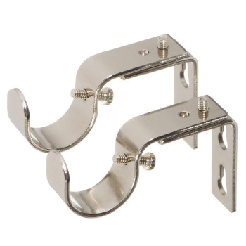 Ivilon Short Projection Brackets For Curtain Rods For 1 Or 1 18 Inch Rods Set Of 2 Brushed Nickel