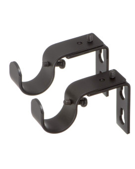 Ivilon Short Projection Brackets For Curtain Rods For 78 Or 1 Inch Rods Set Of 2 Antique Black