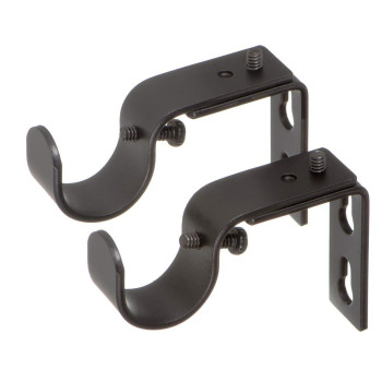 Ivilon Short Projection Brackets For Curtain Rods For 78 Or 1 Inch Rods Set Of 2 Antique Black