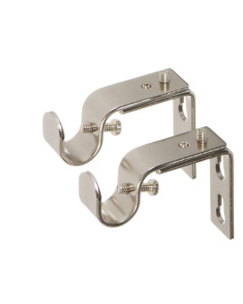 Ivilon Short Projection Brackets For Curtain Rods For 12 Or 58 Inch Rods Set Of 2 Brushed Nickel