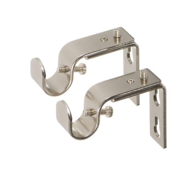 Ivilon Short Projection Brackets For Curtain Rods For 12 Or 58 Inch Rods Set Of 2 Brushed Nickel