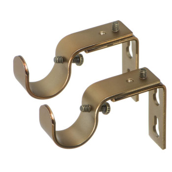 Ivilon Short Projection Brackets For Curtain Rods For 78 Or 1 Inch Rods Set Of 2 Warm Gold