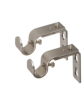 Ivilon Short Projection Brackets For Curtain Rods For 12 Or 58 Inch Rods Set Of 2 Satin Nickel