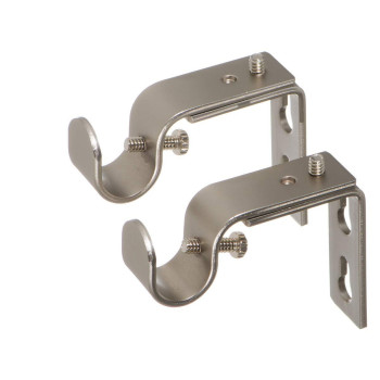 Ivilon Short Projection Brackets For Curtain Rods For 12 Or 58 Inch Rods Set Of 2 Satin Nickel