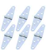 Geesatis 6 Pcs Strap Hinges Heavy Duty Hinge 2 Inch Cabinet Latch Door Hinge With Mounting Screws