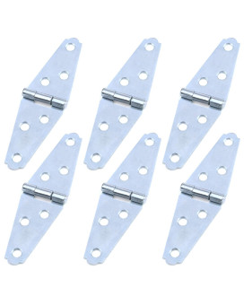 Geesatis 6 Pcs Strap Hinges Heavy Duty Hinge 2 Inch Cabinet Latch Door Hinge With Mounting Screws