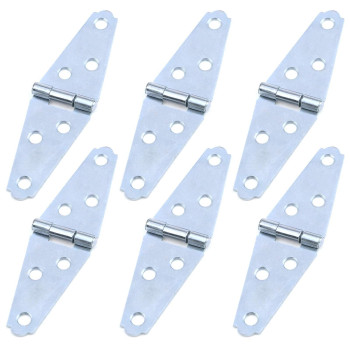 Geesatis 6 Pcs Strap Hinges Heavy Duty Hinge 2 Inch Cabinet Latch Door Hinge With Mounting Screws