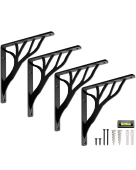 Rustic Tree Shelf L Brackets By Balin Designs Black For 1012 Shelves Heavyduty Decorative Metal Mantel Bracket Suppor