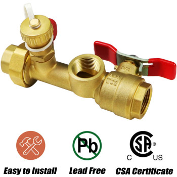 34 Inch Ips Isolator Tankless Water Heater Service Valve Kit With Pressure Relief Valve Clean Brass 34 Inch Service Installa