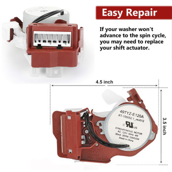 Wpw10006355 Washer Shift Actuator Ap6014711 Compatible With Whirlpool Kenmore Maytag Washing Machine Replaces Wpw10006355 Ps117