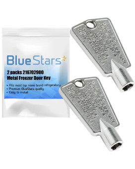 Bluestars Ultra Durable Metal Freezer Door Key 216702900 Fits Frigidaire Kenmore Replaces 297147700 More 2 Pack