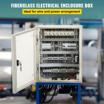 Vevor Fiberglass Enclosure 197 X 157 X79 Electrical Enclosure Box Nema 3X Electronic Equipment Enclosure Box Ip65 Weatherpr