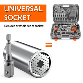 Gifts For Dad From Daughter Son Universal Socket Best Dad Ever Multifunction Ratchet Wrench Power Drill Adapter Cool Gadge