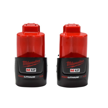 Milwaukee 48112411 M12 12V 15 Ah Lithiumion Battery 2 Pack