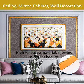 Huaesem Flexible Molding Trim Self Adhesive Metallic Wall Molding Trim Decorative Trim For Wallmirrorfurnituredoorwardrobe