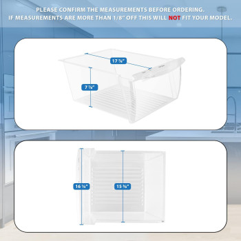 Upgraded Lifetime Appliance 240351061 Crisper Bin Compatible With Frigidaire Refrigerator