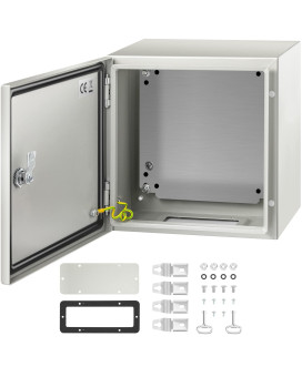 Vevor Nema Steel Enclosure 12 12 8 Nema 4X Steel Electrical Box Ip66 Waterproof Dustproof Outdoorindoor Electrical Junction